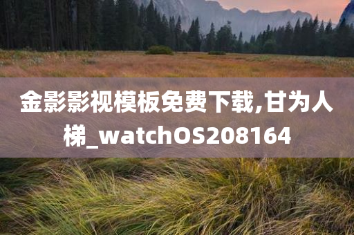 金影影视模板免费下载,甘为人梯_watchOS208164