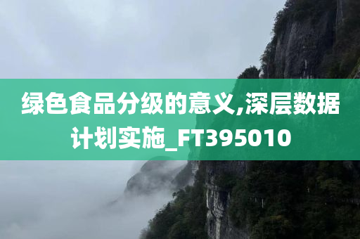 绿色食品分级的意义,深层数据计划实施_FT395010