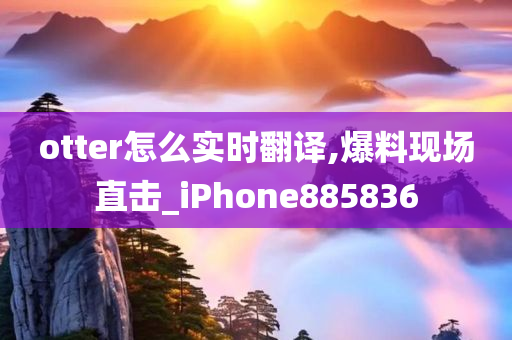 otter怎么实时翻译,爆料现场直击_iPhone885836