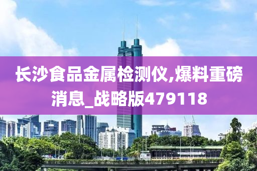 长沙食品金属检测仪,爆料重磅消息_战略版479118