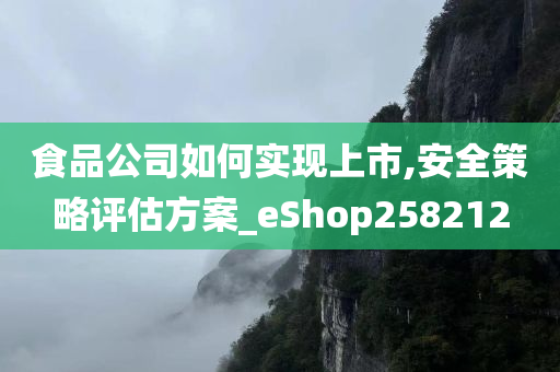 食品公司如何实现上市,安全策略评估方案_eShop258212