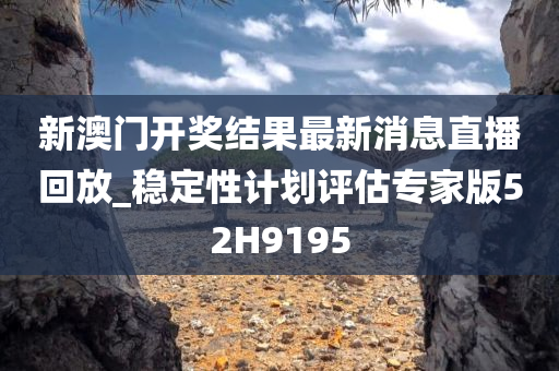 新澳门开奖结果最新消息直播回放_稳定性计划评估专家版52H9195