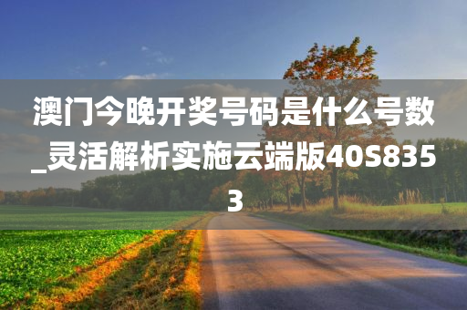 澳门今晚开奖号码是什么号数_灵活解析实施云端版40S8353