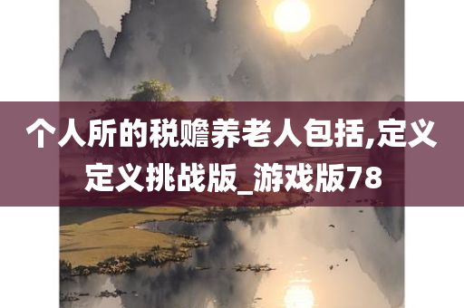 个人所的税赡养老人包括,定义定义挑战版_游戏版78