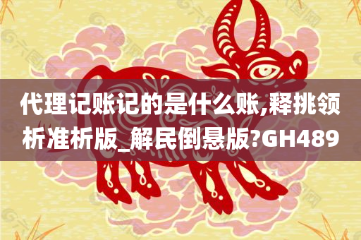 代理记账记的是什么账,释挑领析准析版_解民倒悬版?GH489