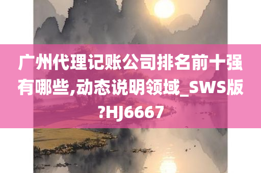 广州代理记账公司排名前十强有哪些,动态说明领域_SWS版?HJ6667