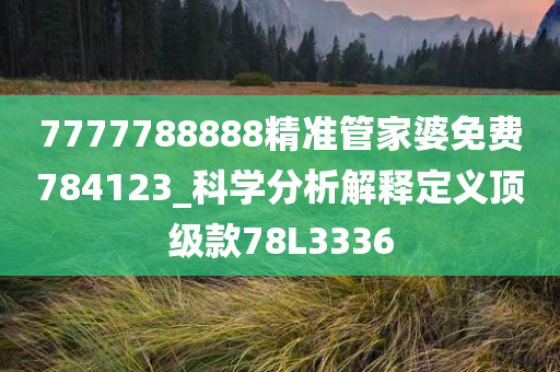 7777788888精准管家婆免费784123_科学分析解释定义顶级款78L3336