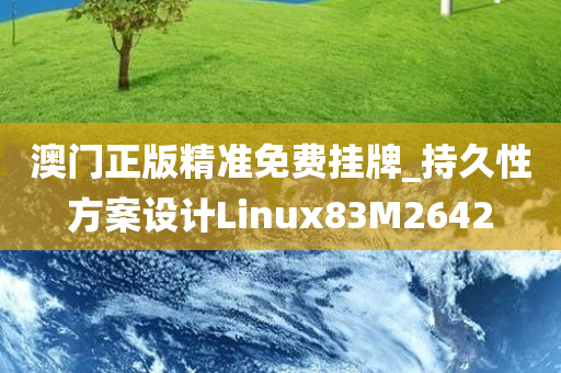 澳门正版精准免费挂牌_持久性方案设计Linux83M2642