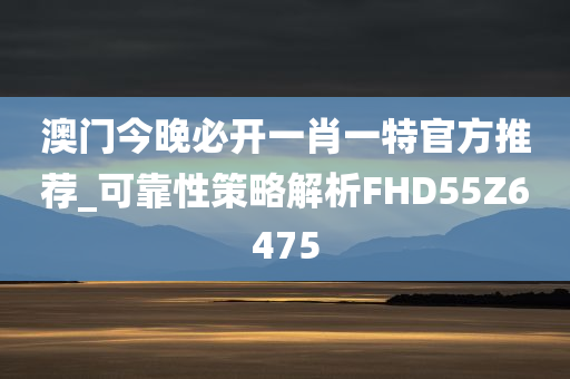 澳门今晚必开一肖一特官方推荐_可靠性策略解析FHD55Z6475