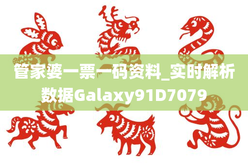 管家婆一票一码资料_实时解析数据Galaxy91D7079