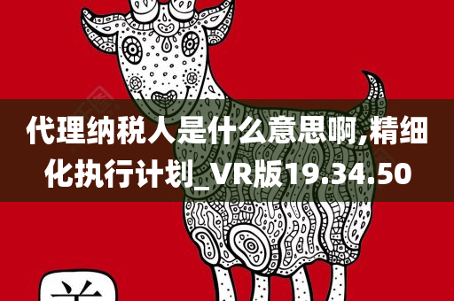 代理纳税人是什么意思啊,精细化执行计划_VR版19.34.50