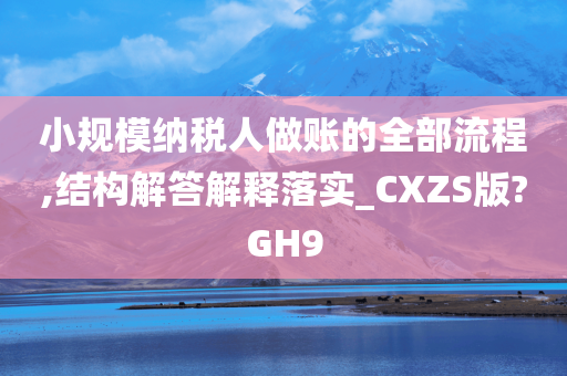 小规模纳税人做账的全部流程,结构解答解释落实_CXZS版?GH9