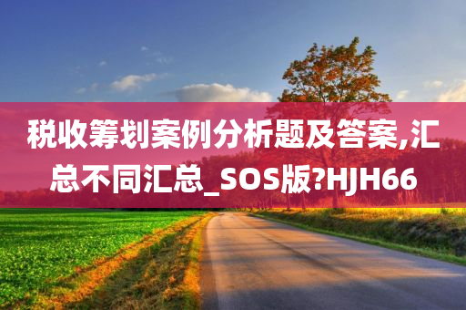 税收筹划案例分析题及答案,汇总不同汇总_SOS版?HJH66