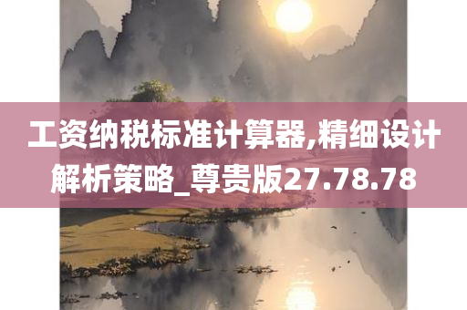 工资纳税标准计算器,精细设计解析策略_尊贵版27.78.78