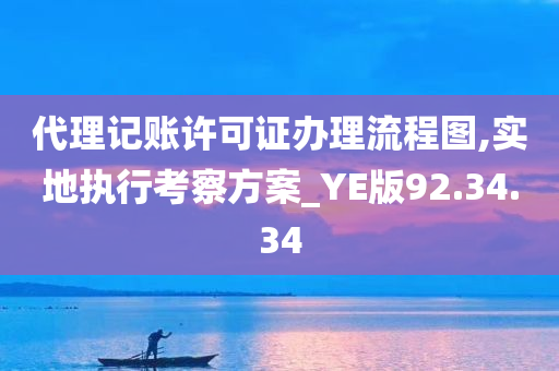 代理记账许可证办理流程图,实地执行考察方案_YE版92.34.34