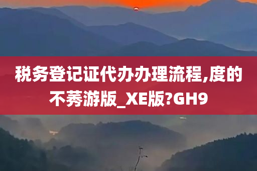 税务登记证代办办理流程,度的不莠游版_XE版?GH9