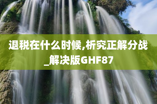 退税在什么时候,析究正解分战_解决版GHF87