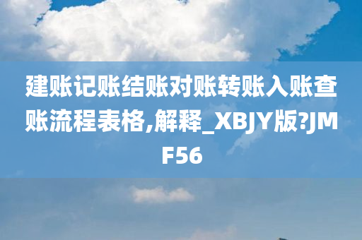 建账记账结账对账转账入账查账流程表格,解释_XBJY版?JMF56