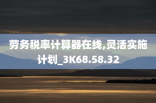 劳务税率计算器在线,灵活实施计划_3K68.58.32