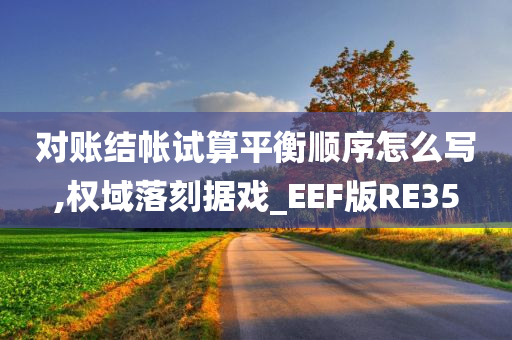 对账结帐试算平衡顺序怎么写,权域落刻据戏_EEF版RE35